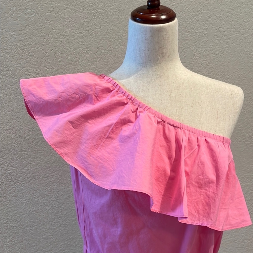 Pink Off-Shoulder Ruffle Top Sz Sm - Picture 2 of 5
